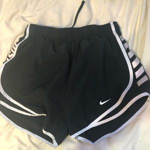 Black and white nike shorts